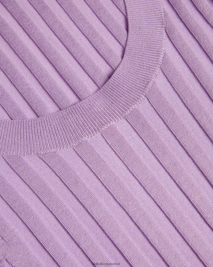 Ted Baker jolia ribgebreide top lila kleding vrouwen 6R02N46