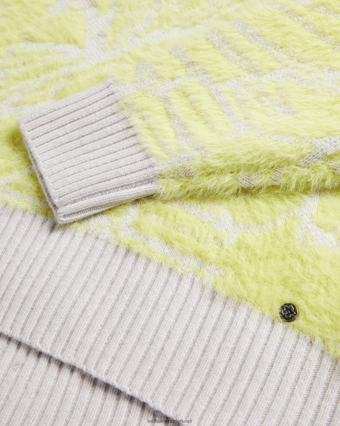 Ted Baker Marrlo jacquard trui met gemakkelijke pasvorm lichtgroen kleding vrouwen 6R02N91