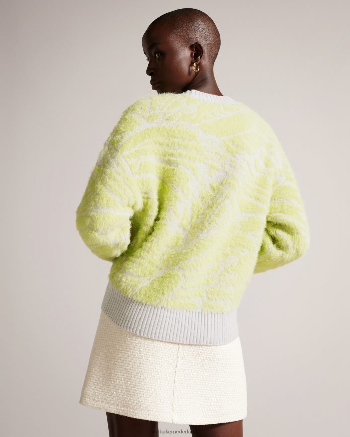 Ted Baker Marrlo jacquard trui met gemakkelijke pasvorm lichtgroen kleding vrouwen 6R02N91