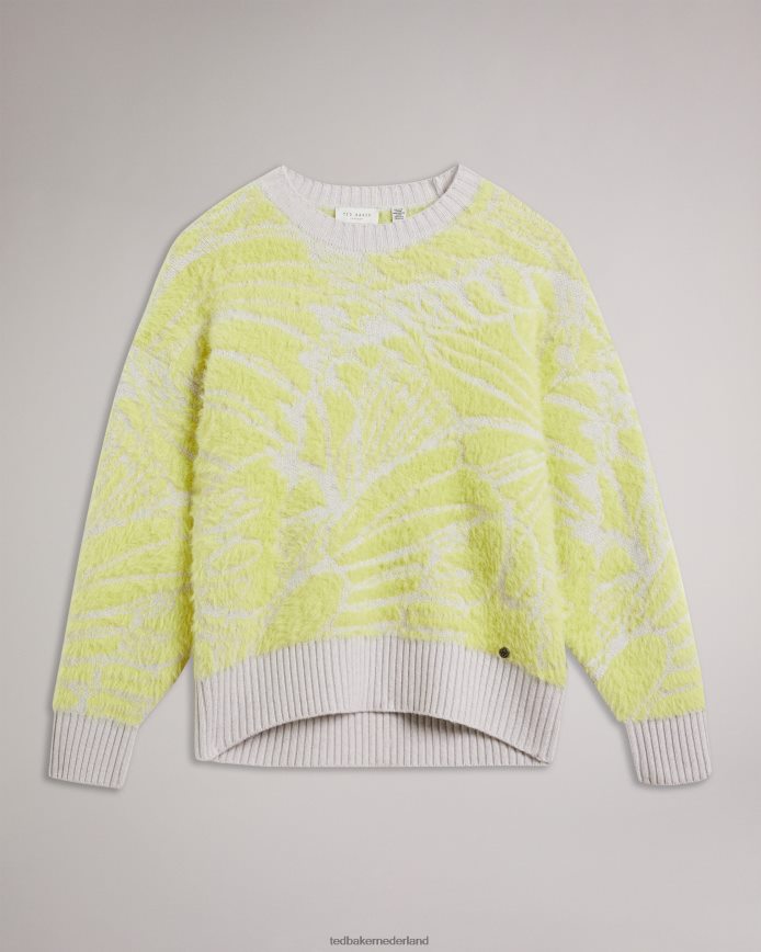 Ted Baker Marrlo jacquard trui met gemakkelijke pasvorm lichtgroen kleding vrouwen 6R02N91
