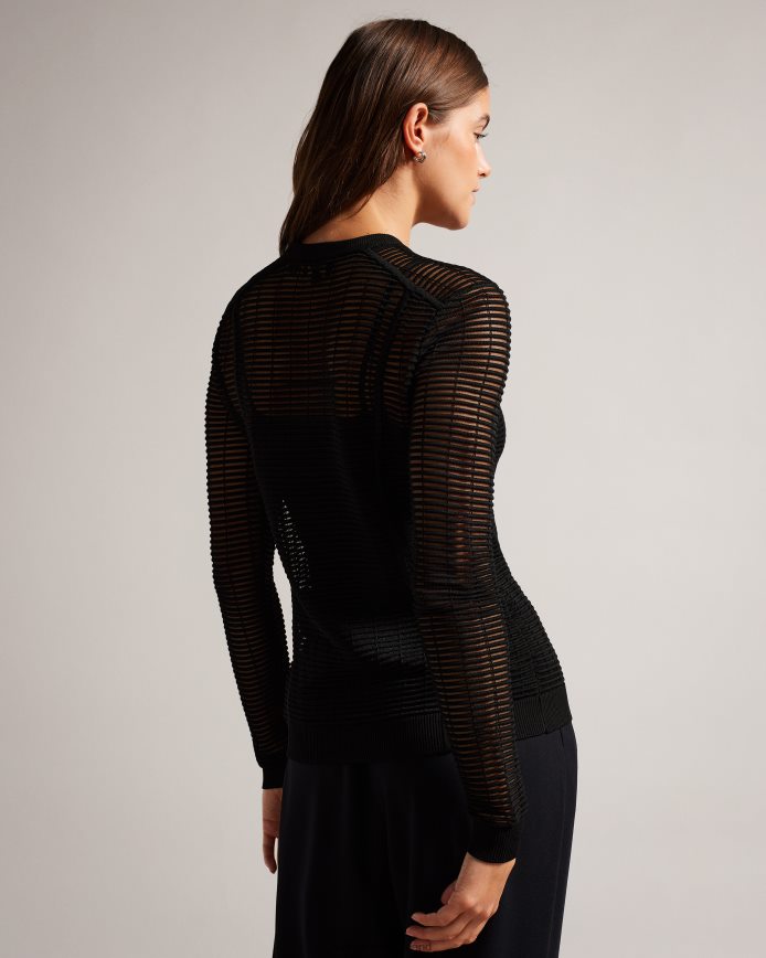 Ted Baker roshila getextureerde slim-fit trui zwart kleding vrouwen 6R02N437