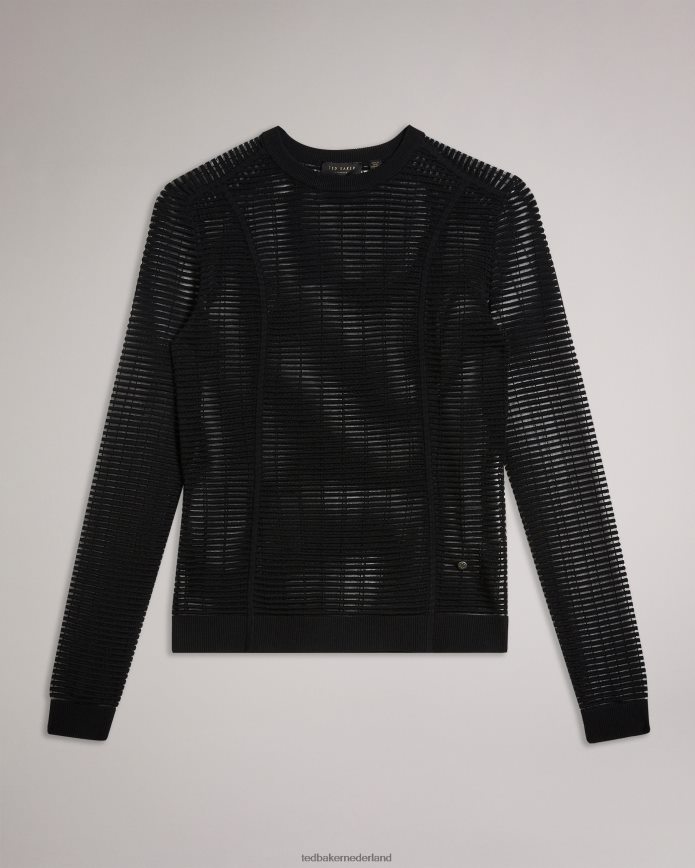 Ted Baker roshila getextureerde slim-fit trui zwart kleding vrouwen 6R02N437