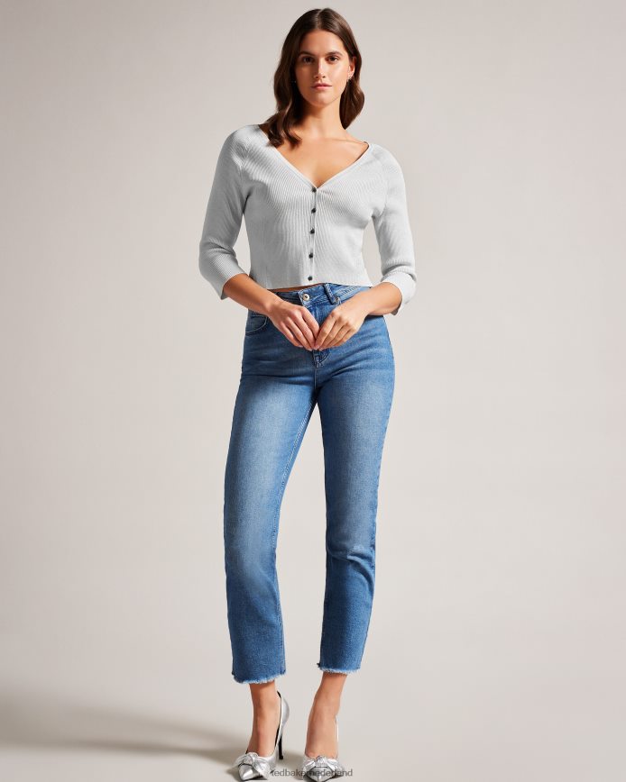 Ted Baker loeesa metallic cropped vest wit kleding vrouwen 6R02N390