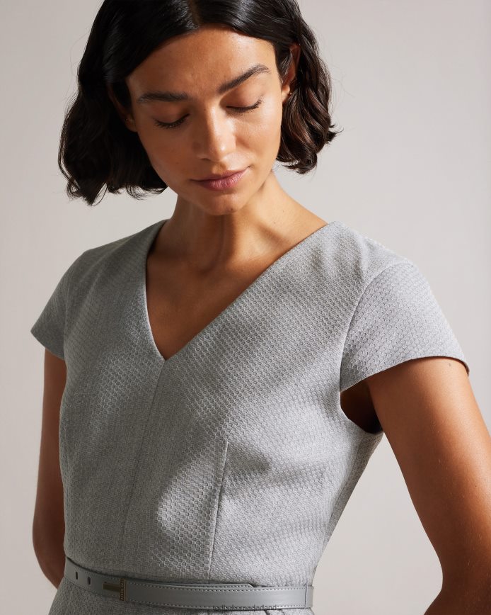 Ted Baker Michahd kokerjurk lichtgrijs kleding vrouwen 6R02N401