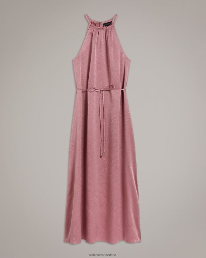 Ted Baker roxieyy midaxi-jurk met halternek donker roze kleding vrouwen 6R02N193