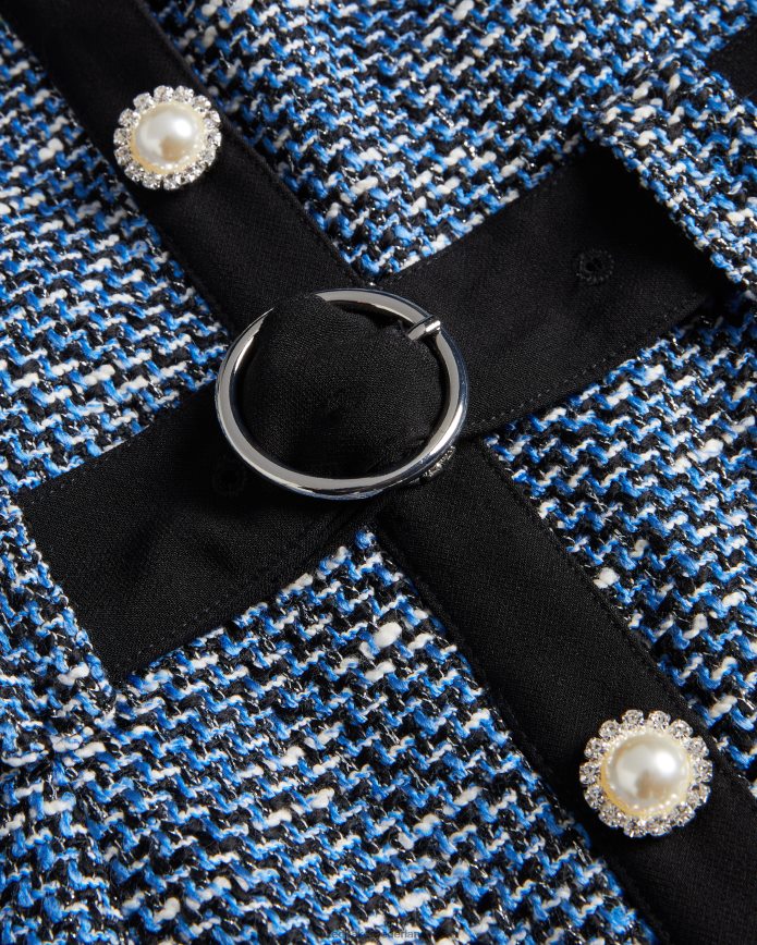 Ted Baker Diniiad aansluitende bouclé midi-jurk donker marine kleding vrouwen 6R02N130