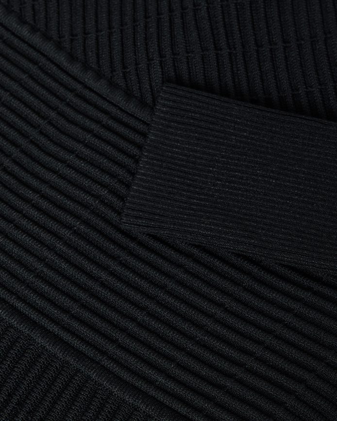 Ted Baker Latinia getextureerde a-lijn midi-jurk zwart kleding vrouwen 6R02N246