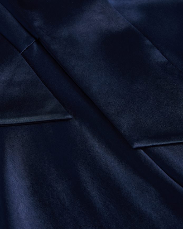 Ted Baker Lilymay midi-jurk met gedrapeerde halslijn donkerblauw kleding vrouwen 6R02N15