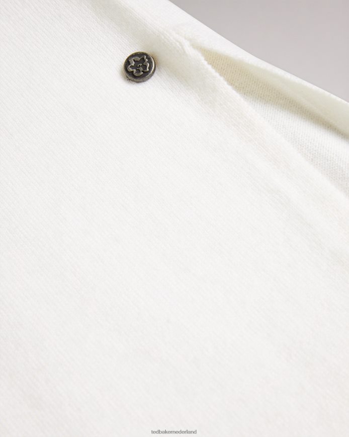 Ted Baker Malorri gebreide midi-jurk met stiksel wit kleding vrouwen 6R02N96