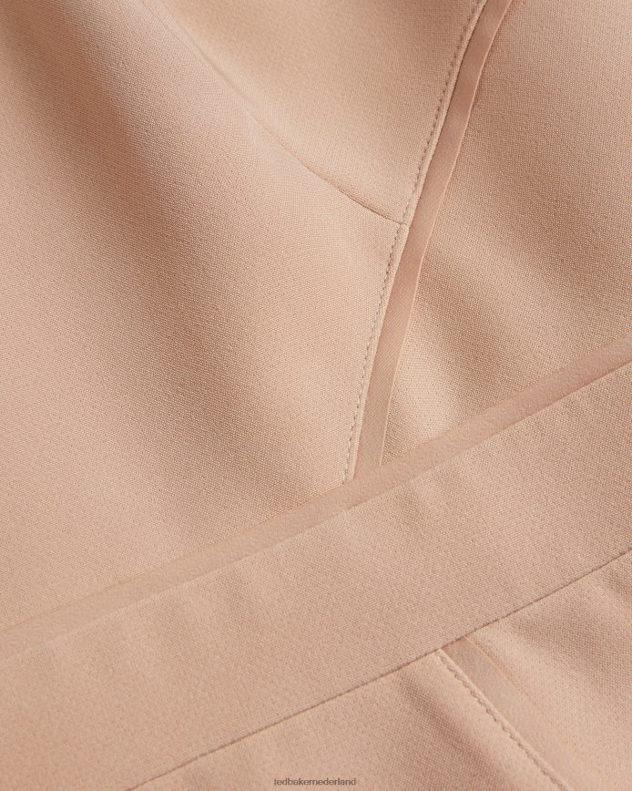 Ted Baker ivylou bodycon midi-jurk met doorschijnende mouwen naakt kleding vrouwen 6R02N359