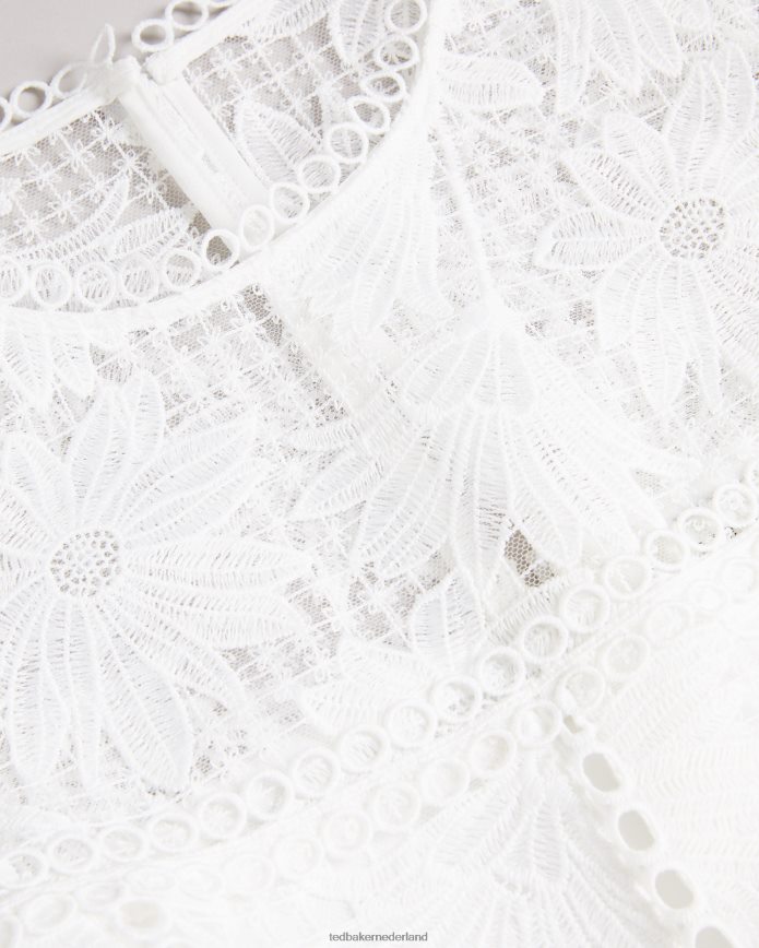 Ted Baker Lydiiha mini fit en flare kanten jurk wit kleding vrouwen 6R02N140