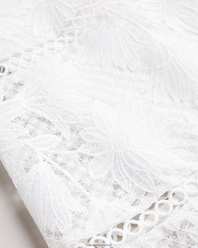 Ted Baker Lydiiha mini fit en flare kanten jurk wit kleding vrouwen 6R02N140