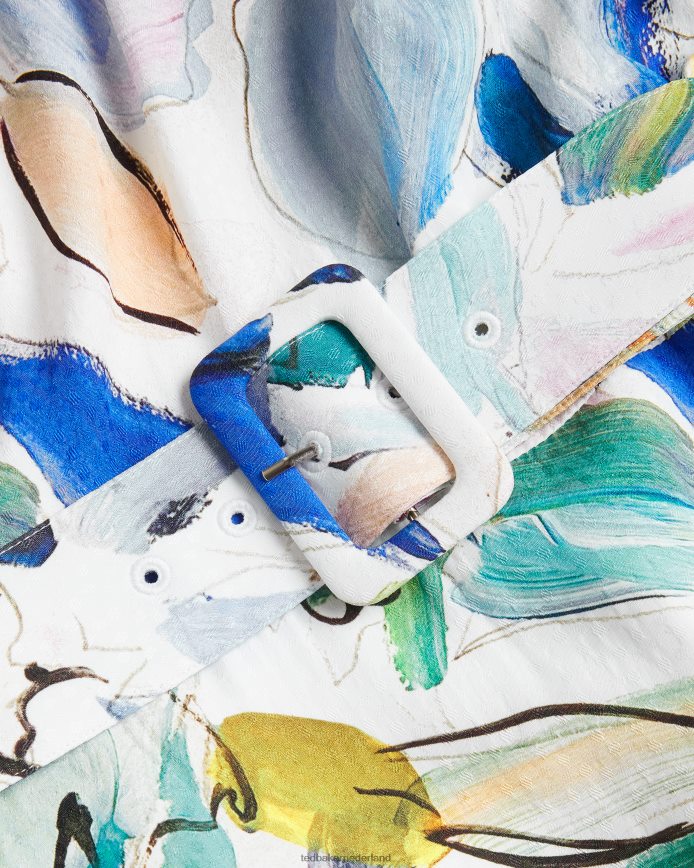 Ted Baker Ritahh mini-jurk met kunstprint en riem wit kleding vrouwen 6R02N324