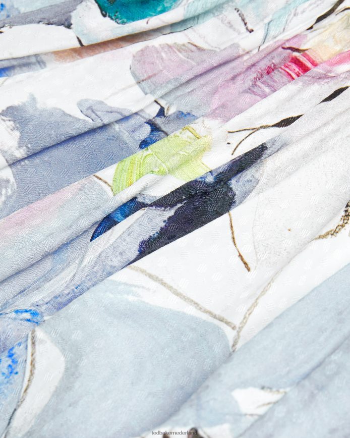 Ted Baker Ritahh mini-jurk met kunstprint en riem wit kleding vrouwen 6R02N324