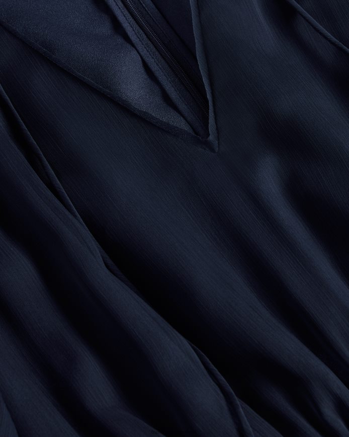 Ted Baker giggie fit en flare mini-jurk met laagjes donkerblauw kleding vrouwen 6R02N159