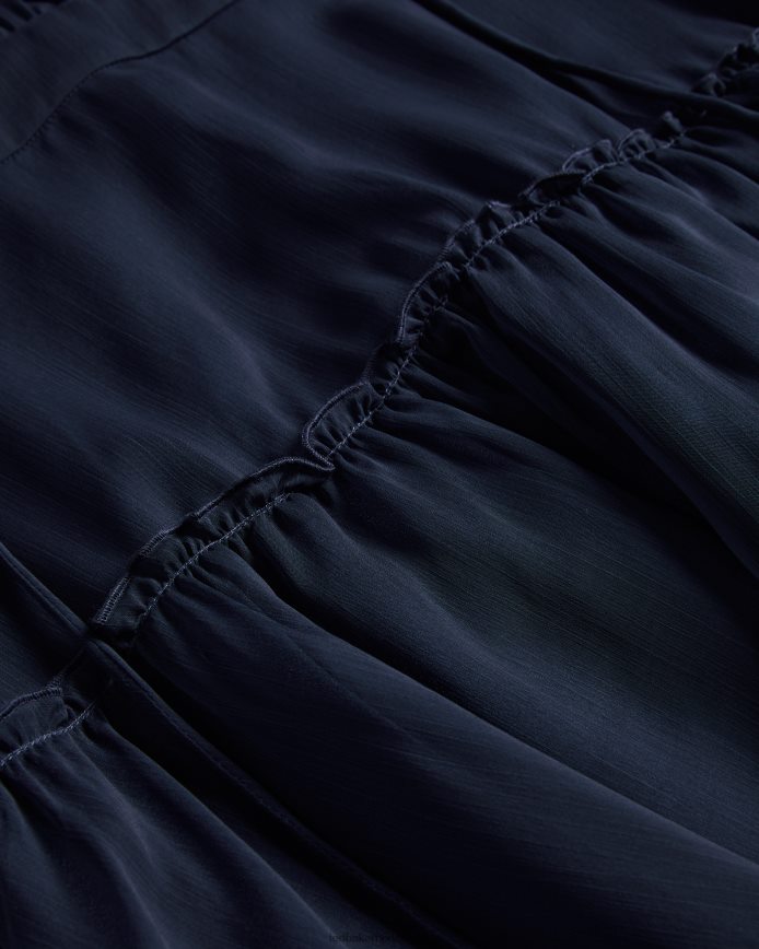 Ted Baker giggie fit en flare mini-jurk met laagjes donkerblauw kleding vrouwen 6R02N159