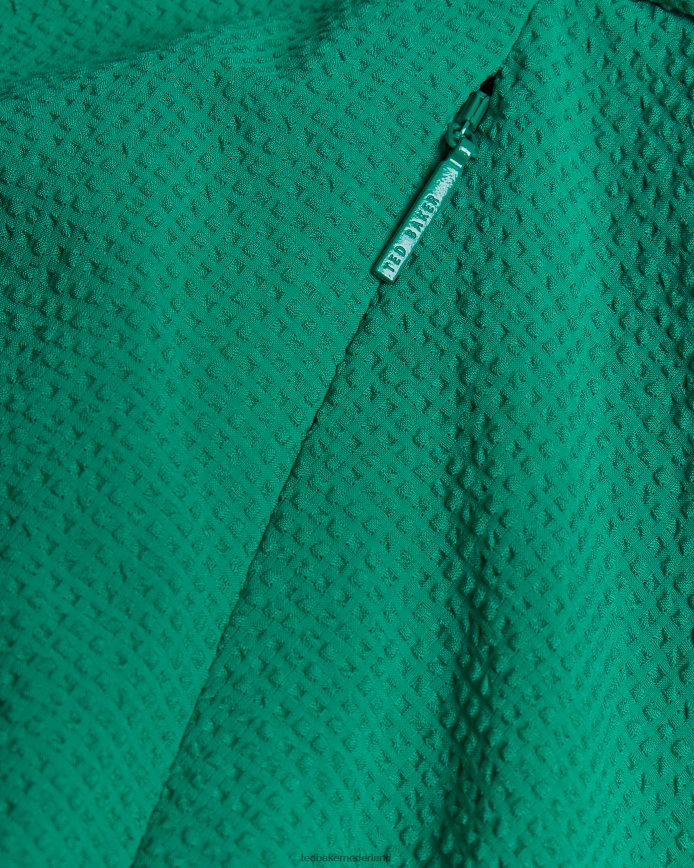 Ted Baker jozelyn mini-jurk met gestrikte voorkant en ballonmouwen groente kleding vrouwen 6R02N462