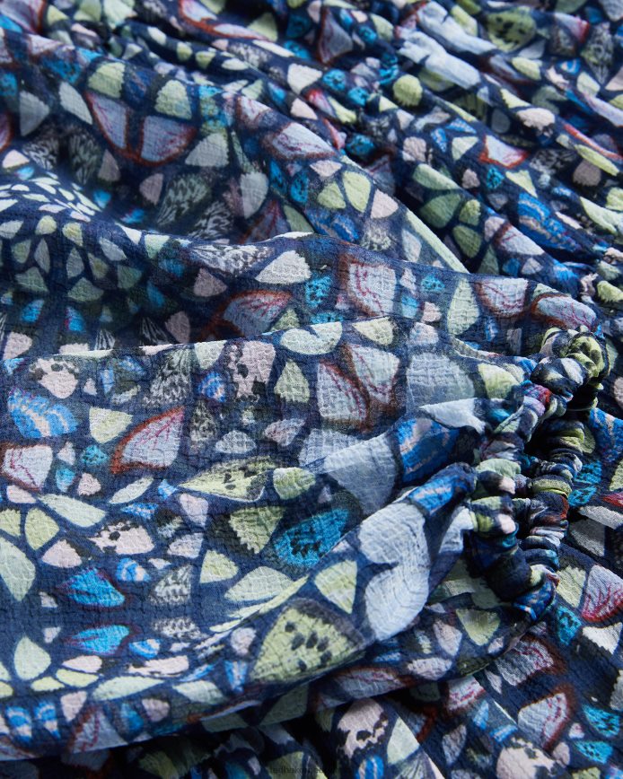 Ted Baker rohzan gelaagde swing mini-jurk middelblauw kleding vrouwen 6R02N74