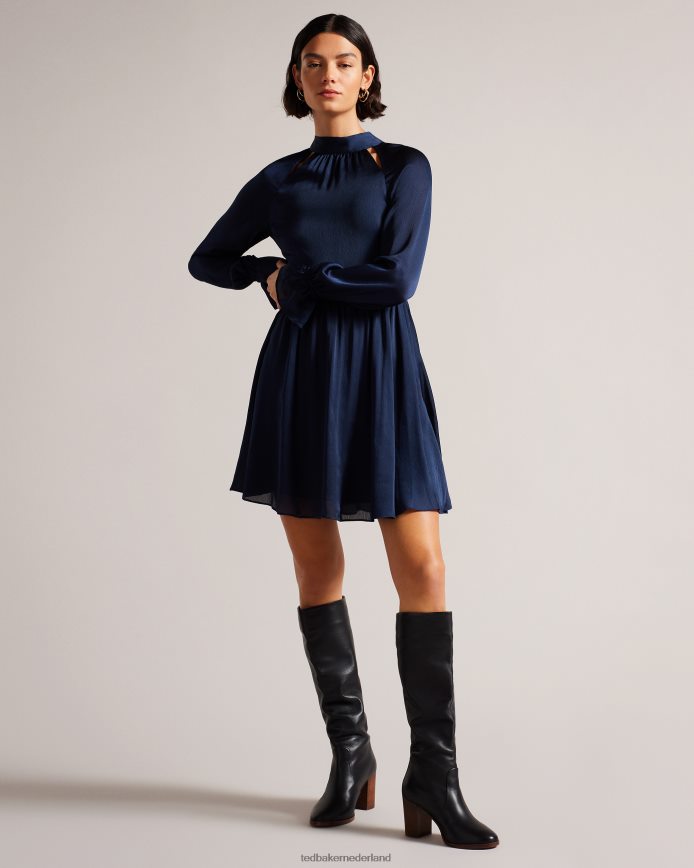 Ted Baker ryaa fit en flare mini jurk met hoge hals donkerblauw kleding vrouwen 6R02N56 6R02N56 Opvallende prints op Ted Baker Nederland Ted Baker tas van levendige bloemen tot opvallende geometrische...