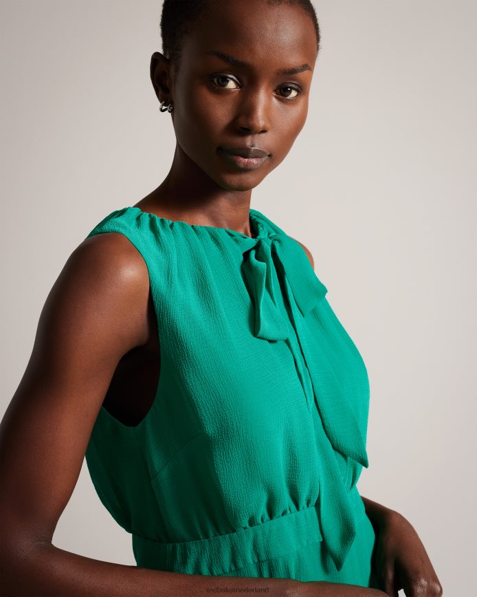 Ted Baker zandaa asymmetrische gelaagde mini-jurk groente kleding vrouwen 6R02N459