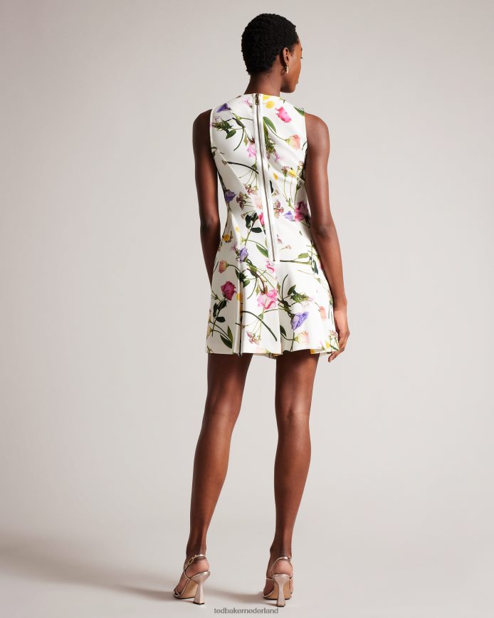 Ted Baker Ruxane skaterjurk van neopreen met print wit kleding vrouwen 6R02N166