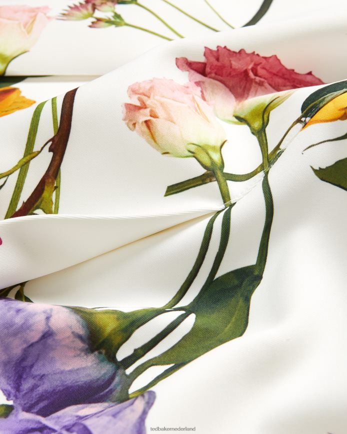 Ted Baker Ruxane skaterjurk van neopreen met print wit kleding vrouwen 6R02N166