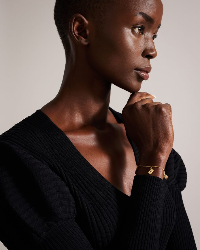 Ted Baker Larsela liefdesbrief bedelarmband rood juwelen vrouwen 6R02N1066