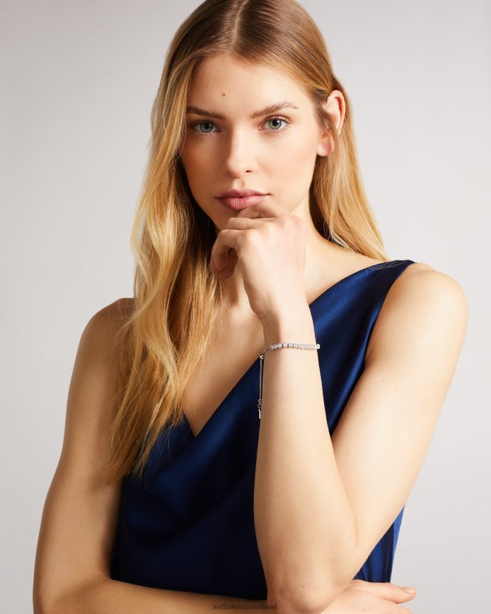 Ted Baker Melrah icoon kristallen schuifarmband zilvere kleur juwelen vrouwen 6R02N969