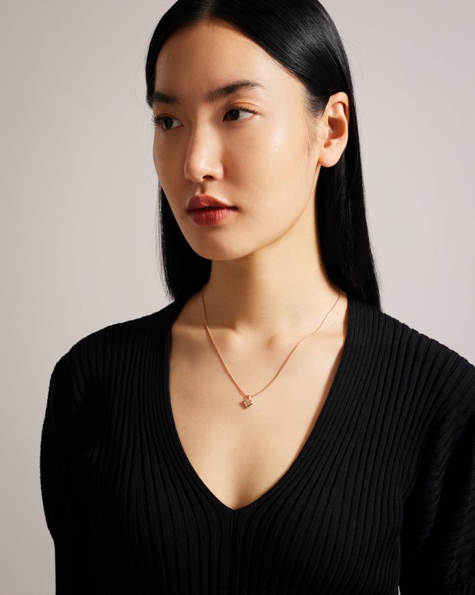 Ted Baker Sarroha ketting met fonkelende harthanger roségouden kleur juwelen vrouwen 6R02N1040