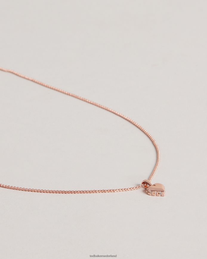 Ted Baker Sarroha ketting met fonkelende harthanger roségouden kleur juwelen vrouwen 6R02N1040