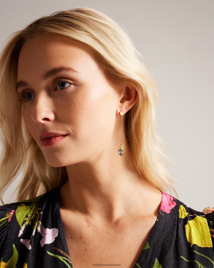 Ted Baker Lenniee love bug kristallen oorbellen gouden kleur juwelen vrouwen 6R02N1024
