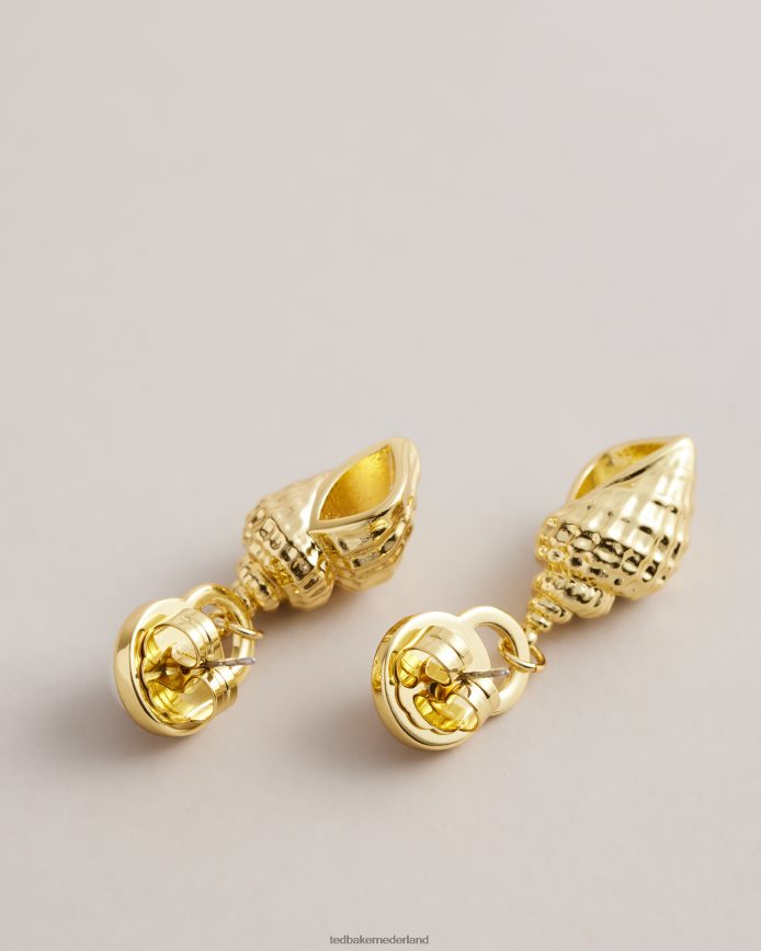 Ted Baker Sole spiraalvormige schelp oorbellen gouden kleur juwelen vrouwen 6R02N1126
