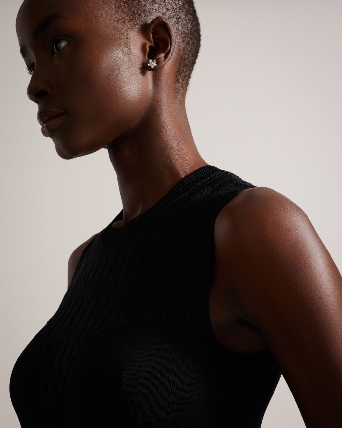 Ted Baker beaauu bloesem oorknopjes zilvere kleur juwelen vrouwen 6R02N1076