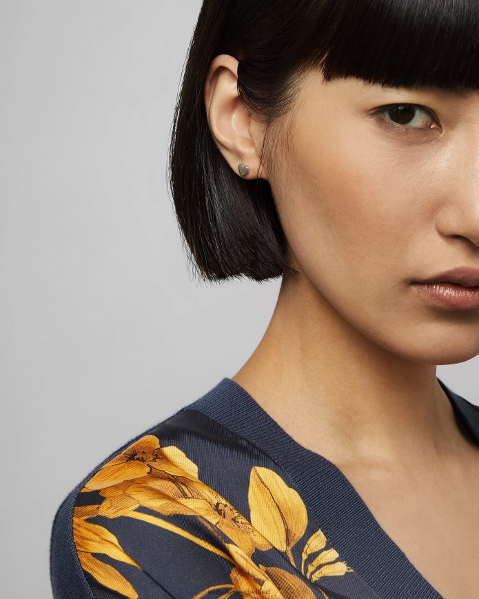 Ted Baker harly hart stud oorbellen zilvere kleur juwelen vrouwen 6R02N1013