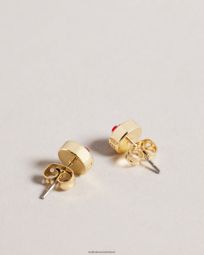 Ted Baker hartvormige glazen hartoorknopjes rood juwelen vrouwen 6R02N1084