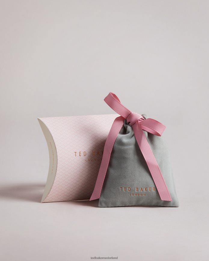 Ted Baker perella kristallen nano stud oorbel zilvere kleur juwelen vrouwen 6R02N1115