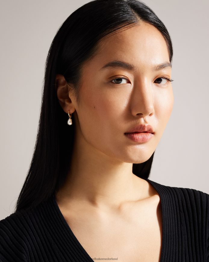 Ted Baker periaa drop parel knuffel oorbellen gouden kleur juwelen vrouwen 6R02N967