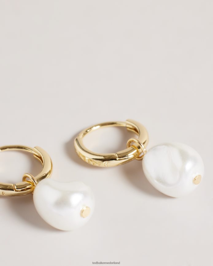 Ted Baker periaa drop parel knuffel oorbellen gouden kleur juwelen vrouwen 6R02N967