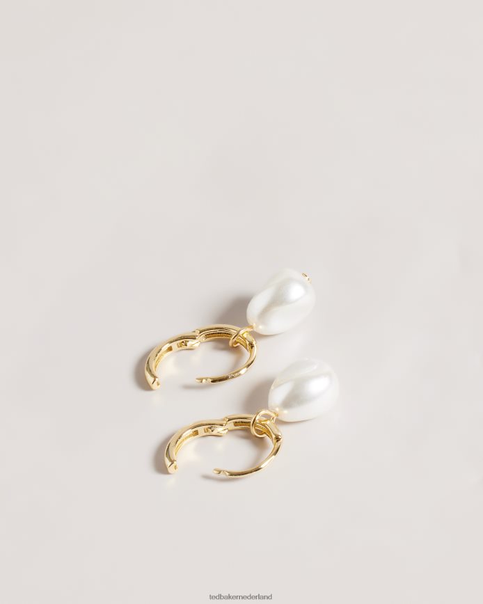 Ted Baker periaa drop parel knuffel oorbellen gouden kleur juwelen vrouwen 6R02N967