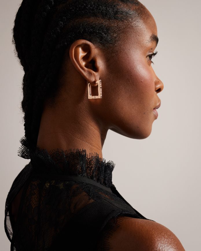 Ted Baker saadiey grote vierkante scharnieroorbellen roségouden kleur juwelen vrouwen 6R02N1077