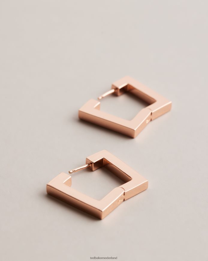 Ted Baker saadiey grote vierkante scharnieroorbellen roségouden kleur juwelen vrouwen 6R02N1077