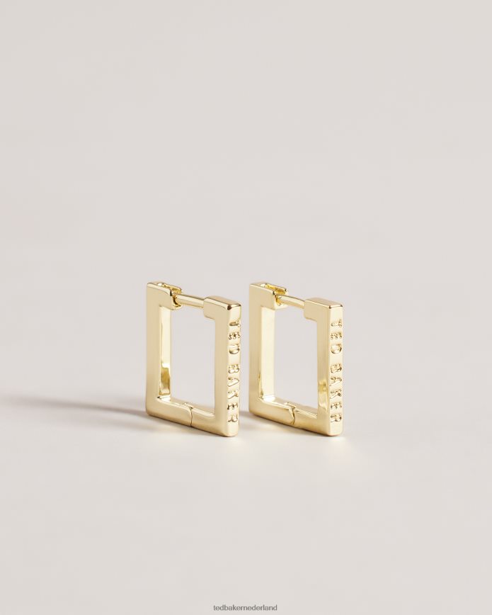 Ted Baker senrii kleine vierkante scharnieroorbellen gouden kleur juwelen vrouwen 6R02N1008