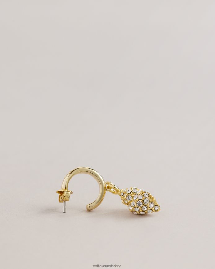 Ted Baker seriee oorbellen met kristallen schelp gouden kleur juwelen vrouwen 6R02N1146
