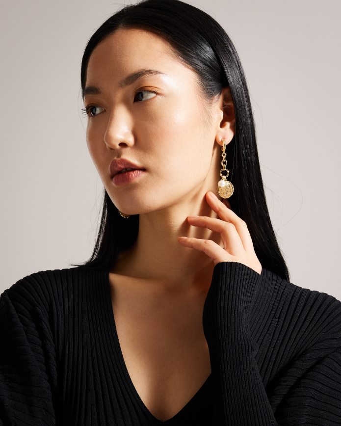 Ted Baker vrede parelachtige ketting oorbellen gouden kleur juwelen vrouwen 6R02N1089