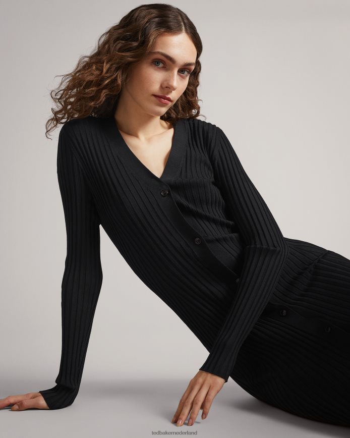 Ted Baker Nardaa lange vest zwart kleding vrouwen 6R02N602