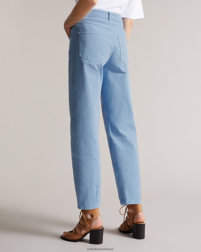 Ted Baker Zandin jeans met tonvormige pijpen, juk aan de voorkant en plooidetail lichte wassing kleding vrouwen 6R02N616