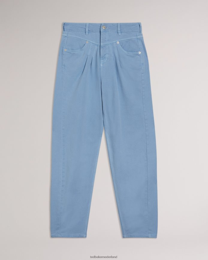 Ted Baker Zandin jeans met tonvormige pijpen, juk aan de voorkant en plooidetail lichte wassing kleding vrouwen 6R02N616