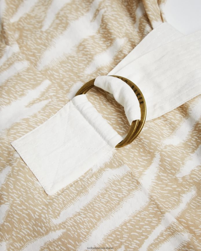 Ted Baker anehsa top met overslag aan de voorkant en D-ringen kameel kleding vrouwen 6R02N592