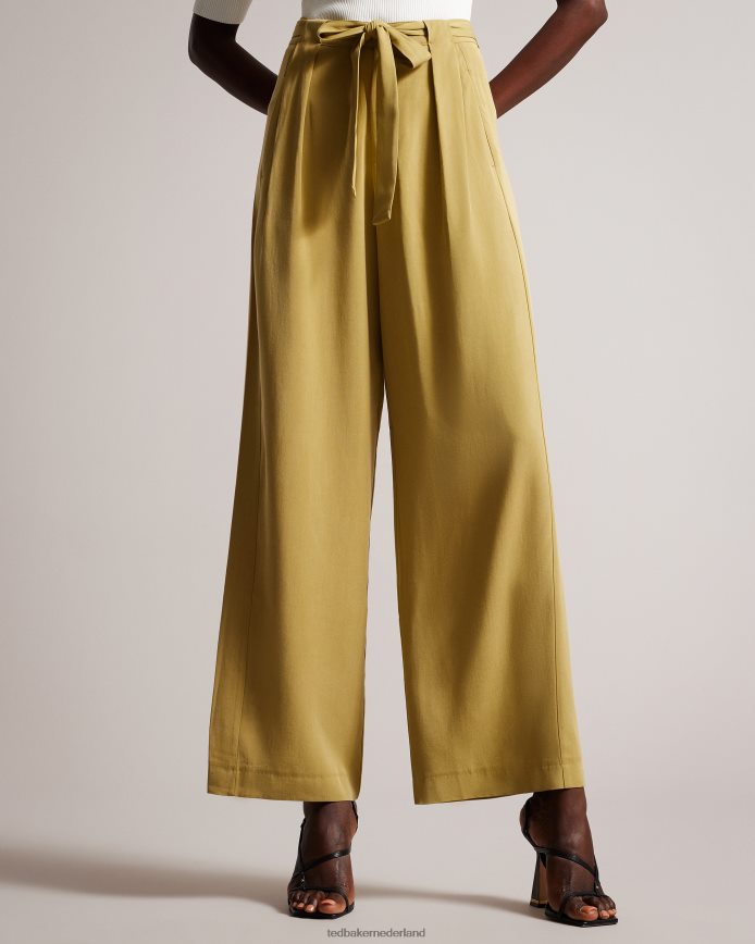 Ted Baker Jemila broek met wijde pijpen khaki kleding vrouwen 6R02N291