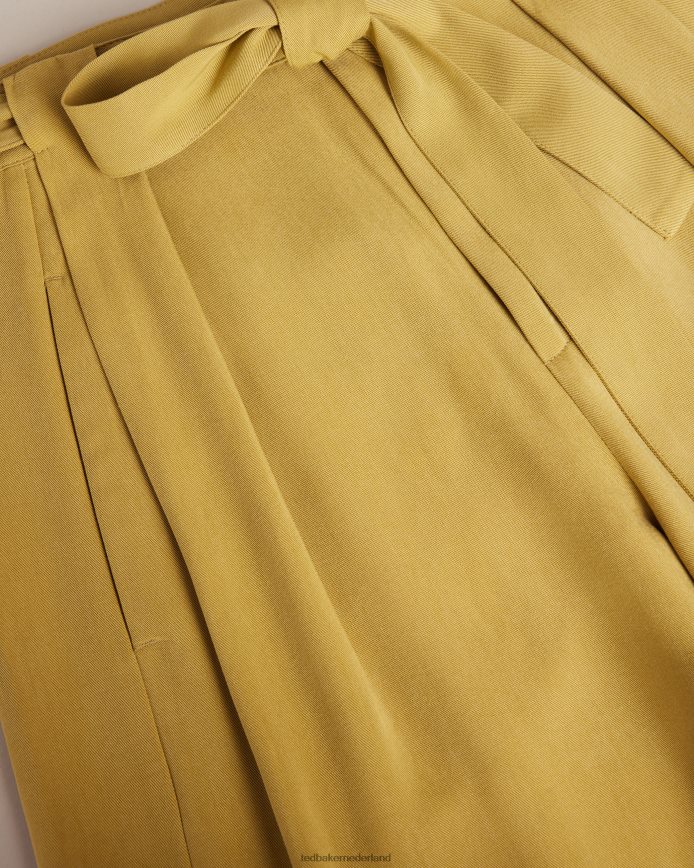 Ted Baker Jemila broek met wijde pijpen khaki kleding vrouwen 6R02N291
